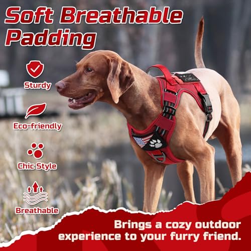 Tactical Dog Harness for X (Red / X-Large)