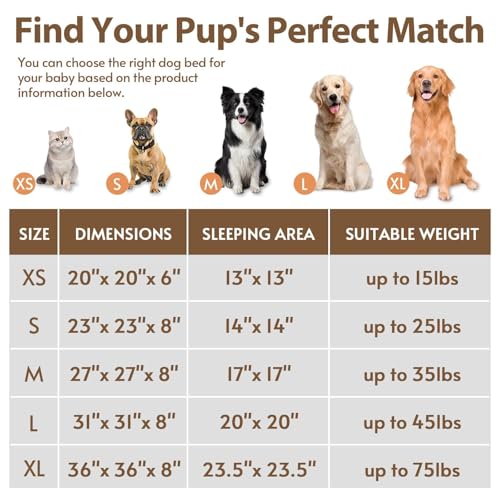 Calming Dog Beds Large Sized Dog (Navy Blue / 36.0"L x 36.0"W x 8.0"Th)