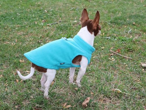 Dog Fleece Vest Sweater w (XXL (25-35lbs) / Turquoise)