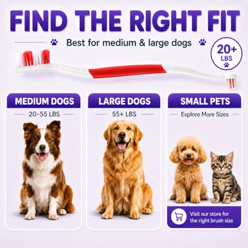 Dog Toothbrush (Red / 1 Count (Pack of 6))