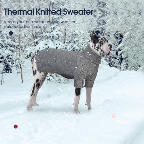 Small Dog Sweater (Light Grey / Large)