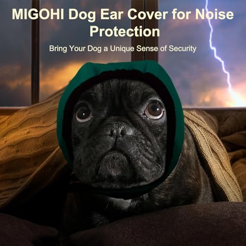 Dog Ear Muffs Noise Protection (L / Dark Green)