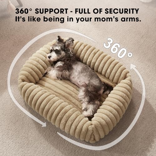 Dog Bed Medium Size Dog (Beige / M Plus (30"x24"x8"))