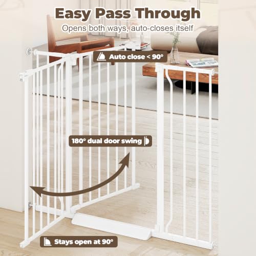 36" Extra Tall Baby Gate (White / 29-45"Wide, 36"Tall)