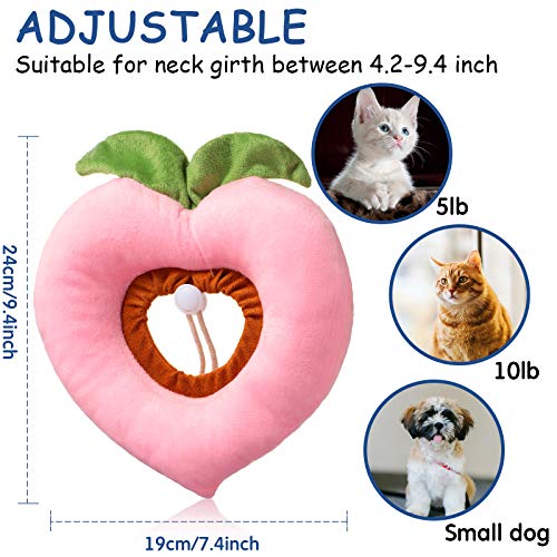 4 Pcs Adjustable Cat Cone Collar Soft Cat Recovery Collar Cute