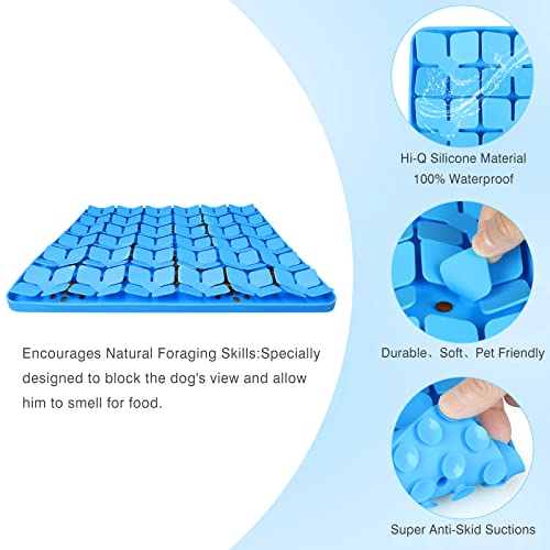 Snuffle Mat for Dogs (L-16"X16" / Blue-L)