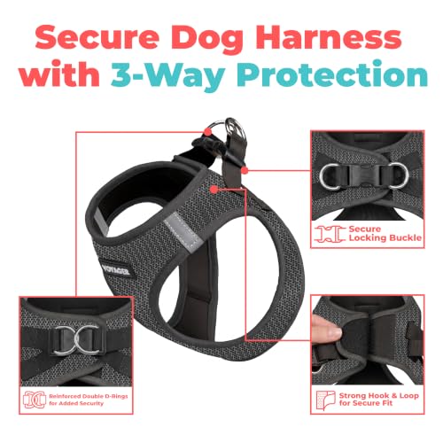 Voyager Step in Air Dog Vest Harness (Gray 2-Tone / XS (Chest: 13 - 14.5"))