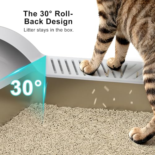 Stainless Steel Litter Box Extra Large for Big Cats and Multi (Silver Grey / XXX-Large)