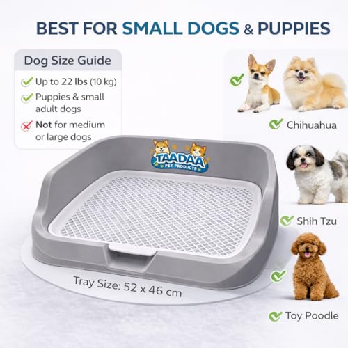 Indoor Dog Potty Tray for Small Dogs & Puppies (Navy Blue)
