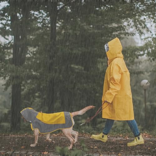 Large Dog Raincoat Waterproof (Large / Yellow)