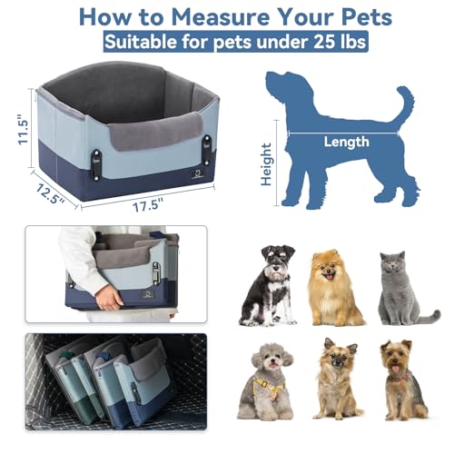 Dog Car Seats for Small Dogs (Blue / Small)