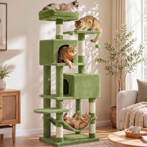 Cat Tree 59.5 (59.5 Inches / Grass Green)