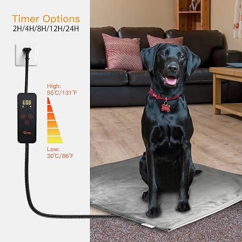 XL Pet Heating Pad (47.0"L x 28.0"W x 0.6"Th / Grey)