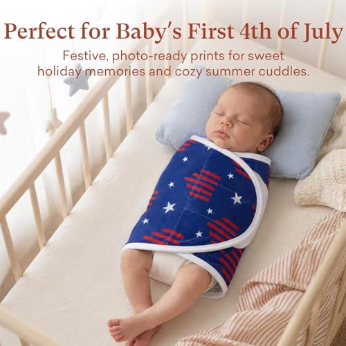 Adjustable Swaddle Wrap for Newborn (Stars Stripes / Small)