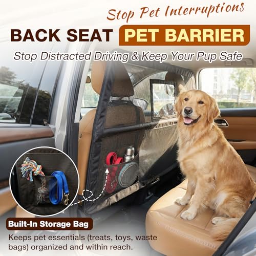 Dog Car Barriers for SUVs Trucks Cars Adjustable Dog Car Divider Pet Car Barrier for Back Seat Pet Barrier Universal