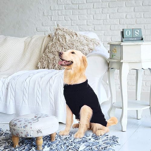 Turtleneck Dog Sweater (Medium / Navy Blue)