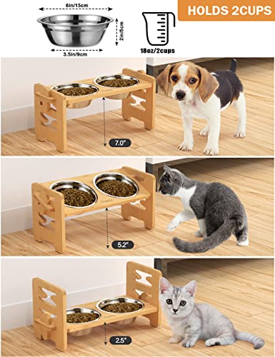 Elevated Dog Bowls (Bamboo / Small)