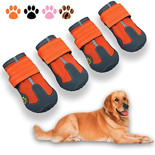 Dog Shoes for Hot Pavement (Size 6 / Orange)