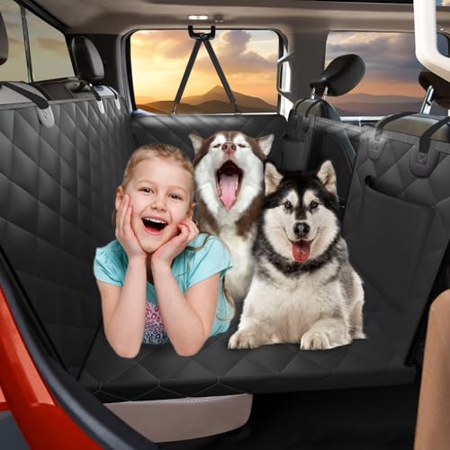 Dog Truck Seat Cover for Back Seat (XL - For Full Size Truck / Full Size SUV / Black)