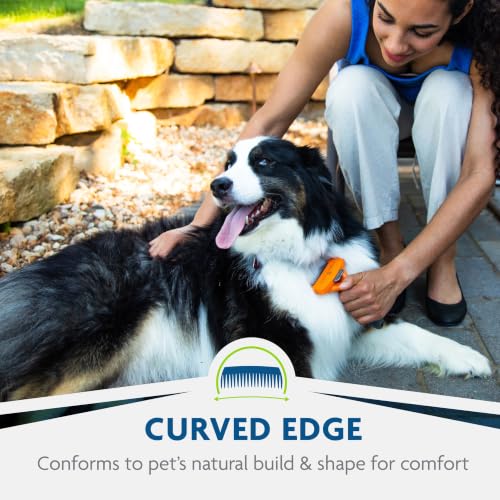 Medium Dog Undercoat deShedding Tool for Long Hair (long hair - new model / Medium)