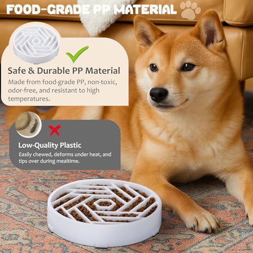 Slow Feeder Dog Bowl (white)