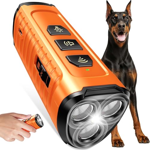 3X Ultrasonic to Stop Barking Neighbors Dog (Neon Orange)