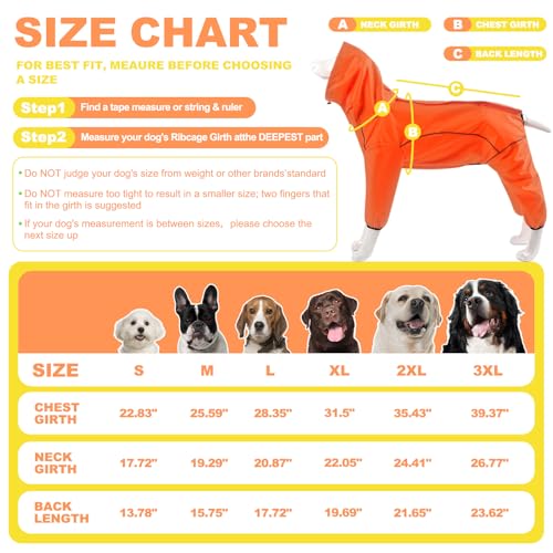ADINIKIA Dog Raincoat (XXL / Orange)