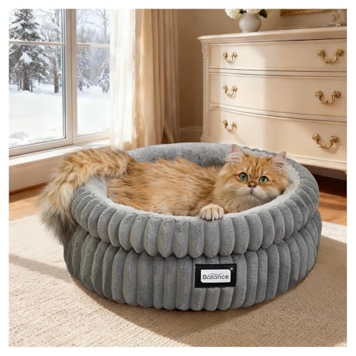 Cat Bed Kitten Bed (20.0"L x 20.0"W x 8"Th / Grey)