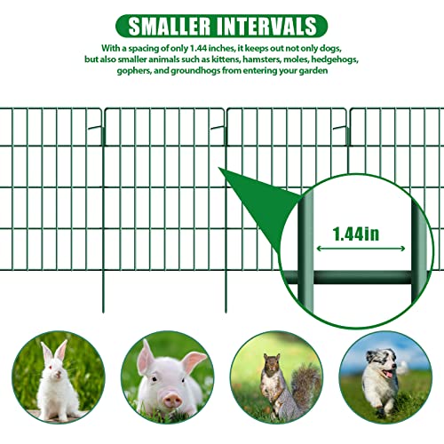 30 Pack Decorative Garden Fence Total 32.5ft (30 pack - 17in(H) x 32.5ft(L) / Green)