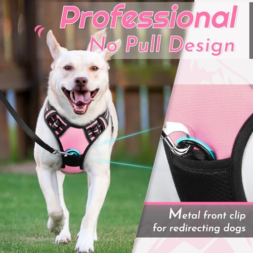 Dog Harness for Large Dogs (Large / Pink)