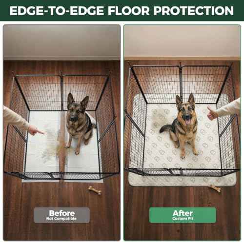 Rollick Dog Playpen with Washable Pee Pad (Black / 45"H)