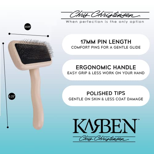 Karben II Slicker Brush for Dogs (Small / Brown)