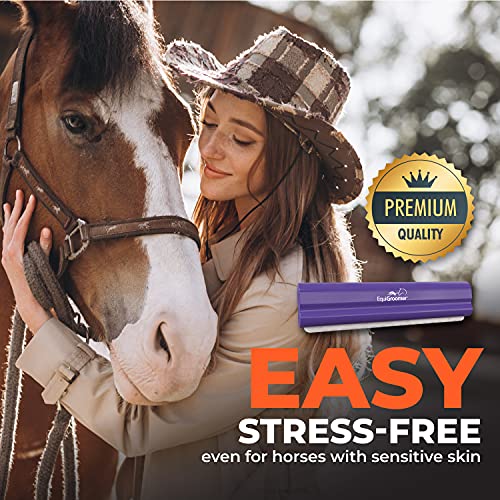 8 Inch Deshedding Brush for Dogs & Horses (Purple)