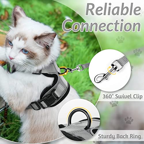 Cat Harness and Leash Set (Xxs / Grey)