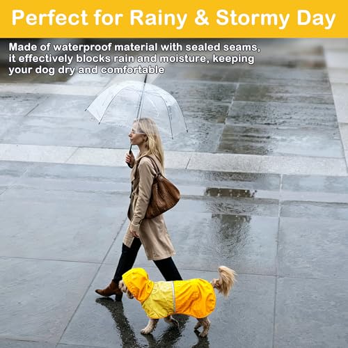 Dog Raincoat Jacket (Yellow / Medium)