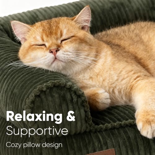 Dog Couch Bed (Green / 28.3"Lx20.5"Wx9"Th)