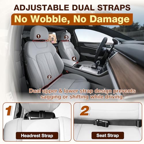 Dog Car Barriers for SUVs Trucks Cars Adjustable Dog Car Divider Pet Car Barrier for Back Seat Pet Barrier Universal