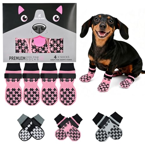 Non Slip Dog Socks (XS(Pack of 4))