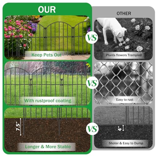No Dig Garden Fence Panels (17in(H) x 21ft(L))