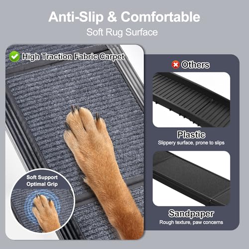 Dog Ramp for Car Truck Sturdy 71" L × 17.2" W Extra (Upgraded 71" L x 17.3" W)