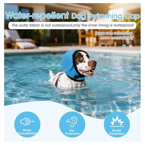 Dog Snood Ear Protectors (Blue / Large(Head Circle:18"-24",Weight:66-94 lb))
