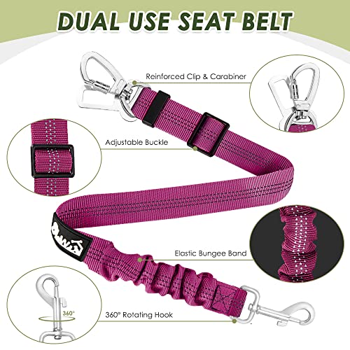 Dog Car Harness Seat Belt (X-Small / Rose)