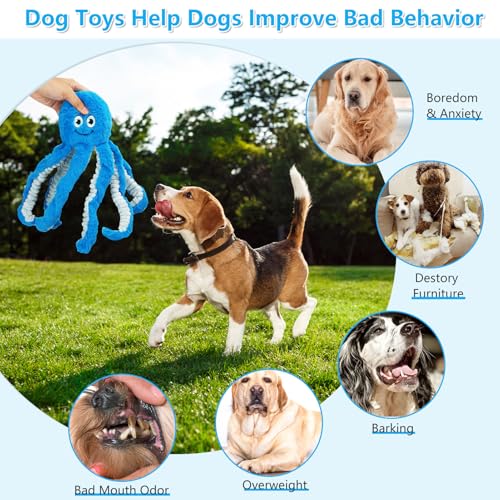 Dog Toys with Crinkle Paper (Blue)