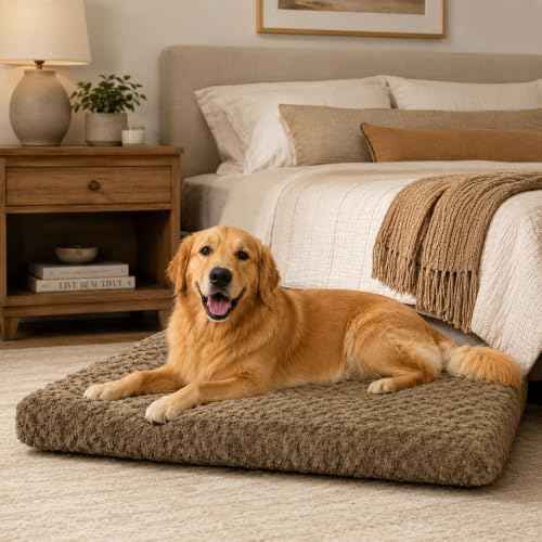 Dog Bed Large Size (Camel / 35"L x 23"W x 4"Th)