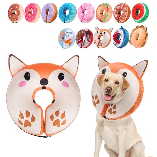 Dog Cone Collar Alternative After Surgery (Fox / L(Neck:16"-18"))