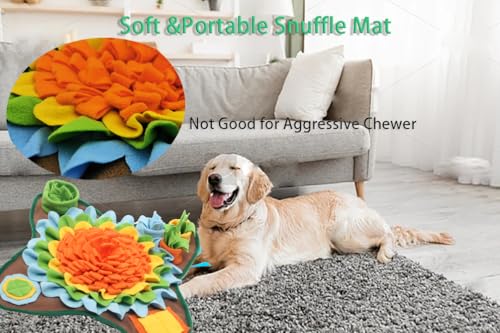 Dogs Snuffle Mat Pet Feeding Mats Puppy Sniffing Pad (Orange)