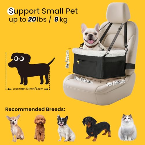 2 Pack Dog Car Seat (Black / 2 Pack-Small Dogs under 20lbs)