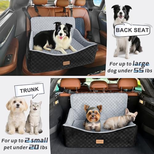 Dog Car Seat for Medium (Large / Grey)