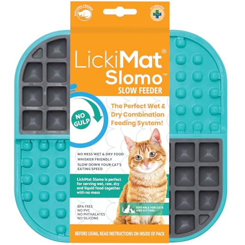 Slomo Cat Slow Feeder Lick Mat (Turquoise)
