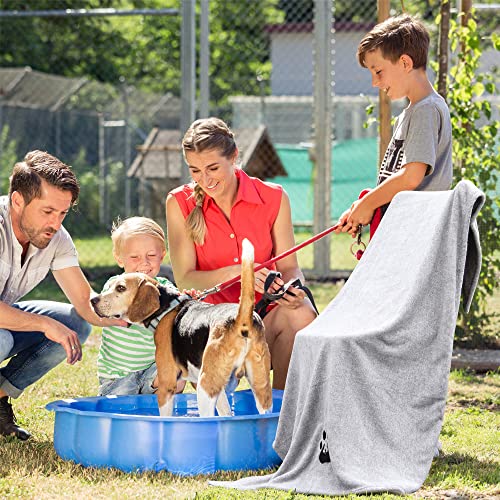 Extra Large Dog Towels for Drying Dogs (Grey / XL-55" * 36")